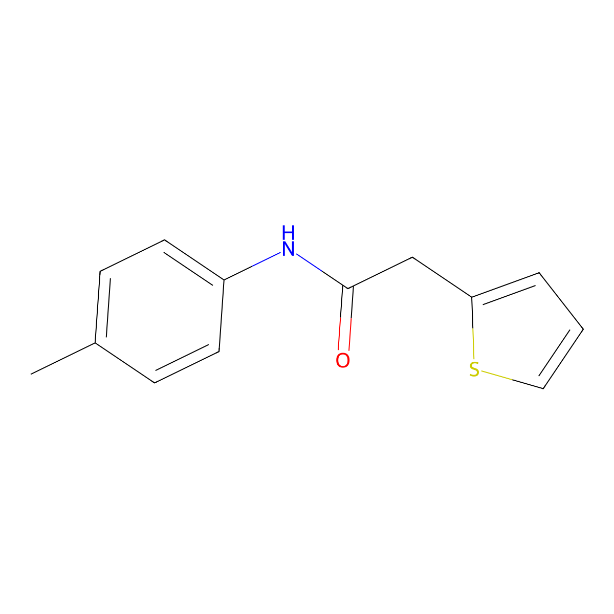 N-(4-methylphenyl)-2-thiophen-2-ylacetamide molecular structure, CAS 346663-54-5