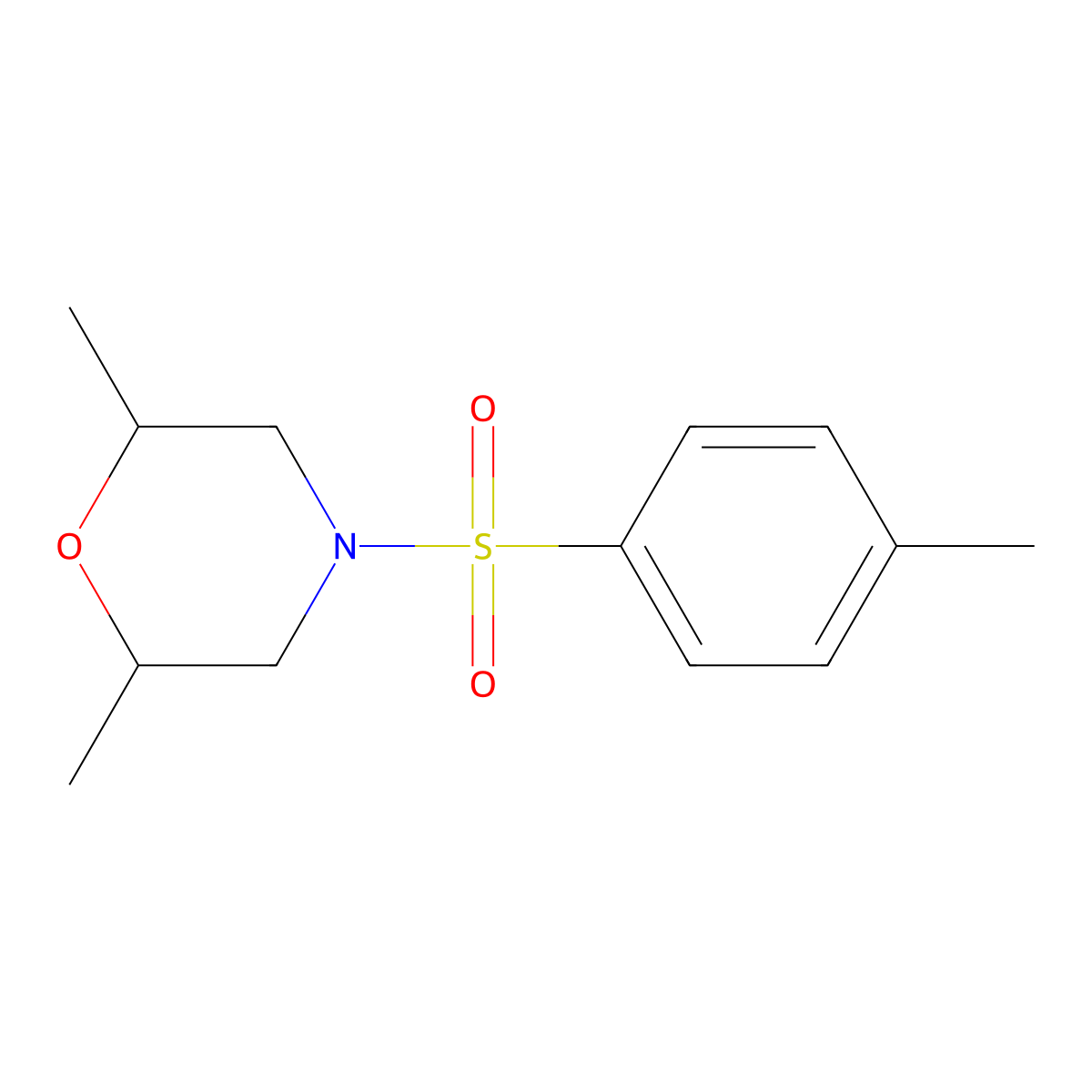 2,6-Dimethyl-4-[(4-methylphenyl)sulfonyl]morpholine molecular structure, CAS 346663-65-8