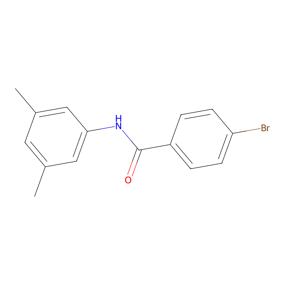 4-bromo-N-(3,5-dimethylphenyl)benzamide molecular structure, CAS 346663-67-0