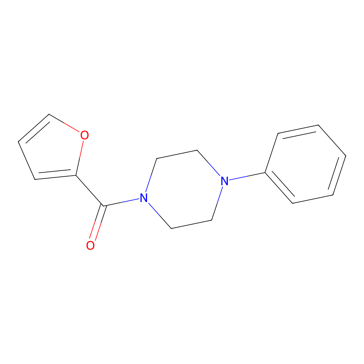 2-Furyl 4-phenylpiperazinyl ketone molecular structure, CAS 346663-77-2
