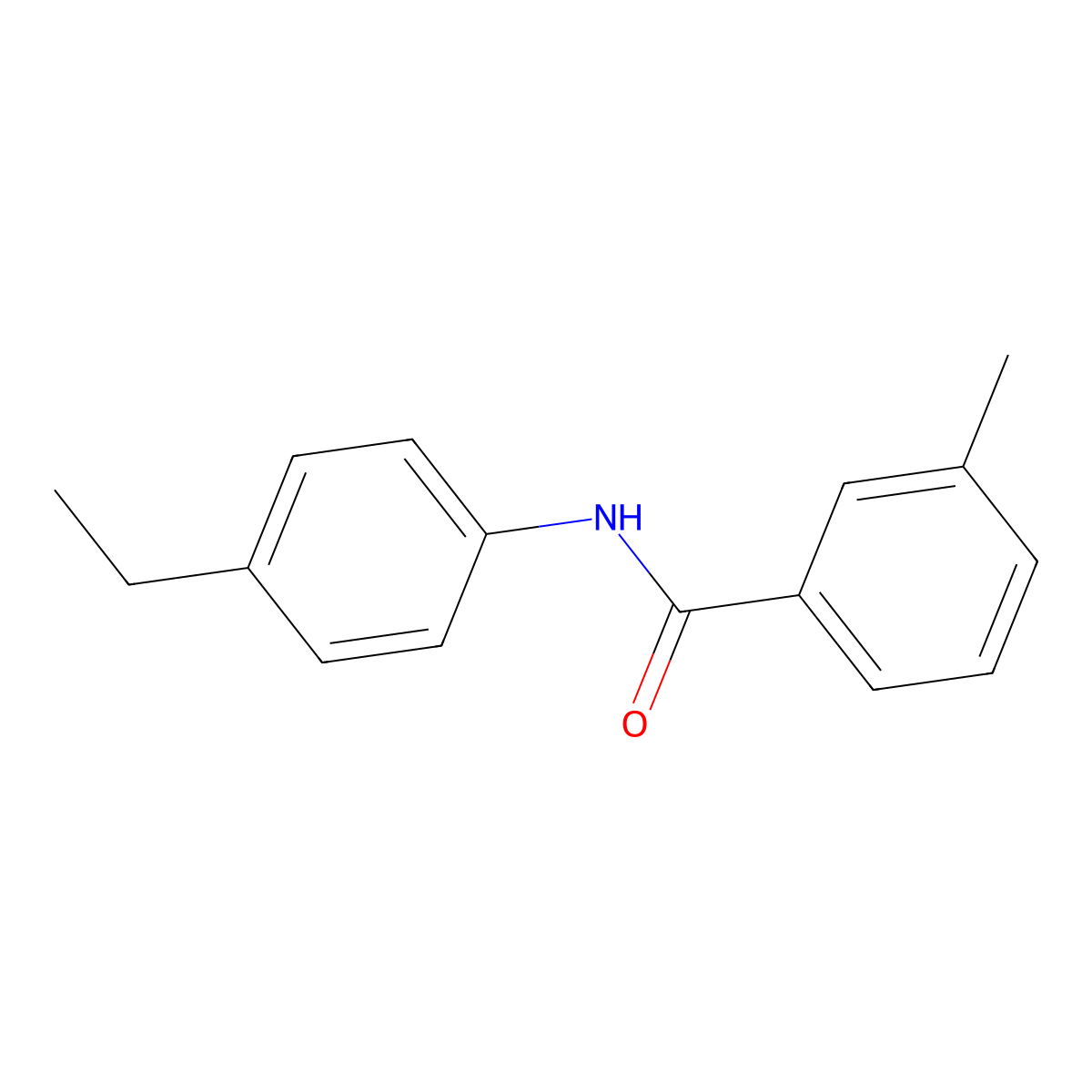N-(4-ethylphenyl)-3-methylbenzamide molecular structure, CAS 346663-85-2