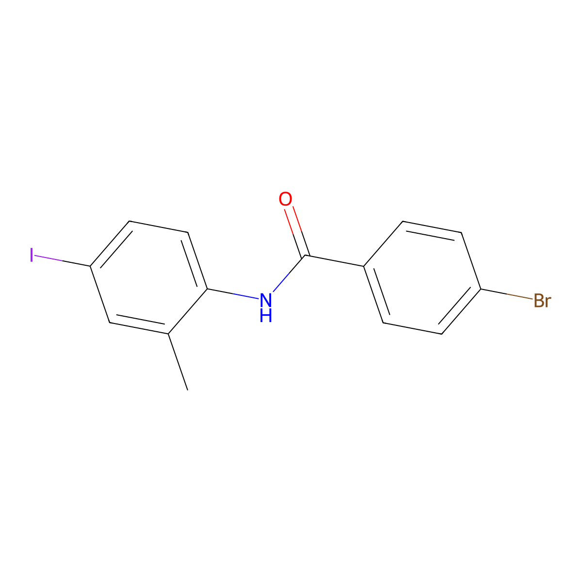 4-bromo-N-(4-iodo-2-methylphenyl)benzamide molecular structure, CAS 346663-86-3