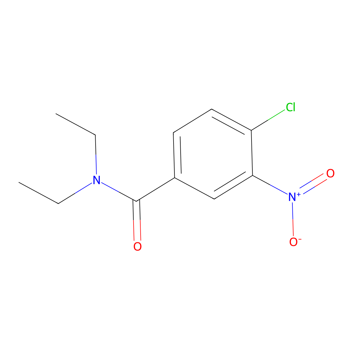 4-chloro-N,N-diethyl-3-nitrobenzamide molecular structure, CAS 346664-00-4