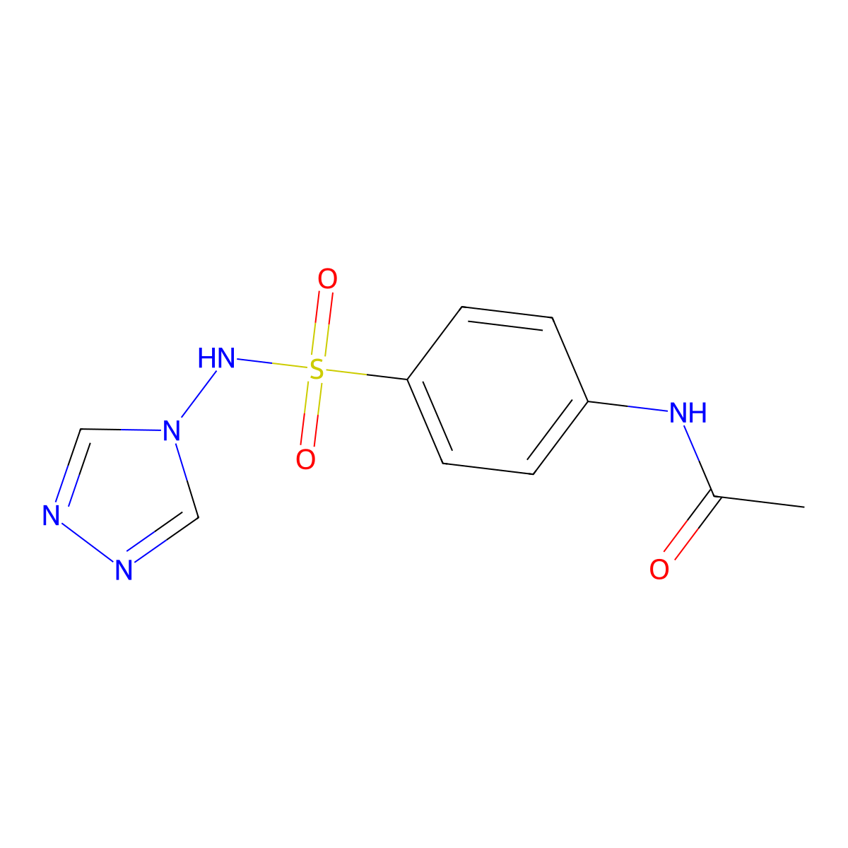 N-{4-[(4H-1,2,4-triazol-4-ylamino)sulfonyl]phenyl}acetamide molecular structure, CAS 346664-13-9
