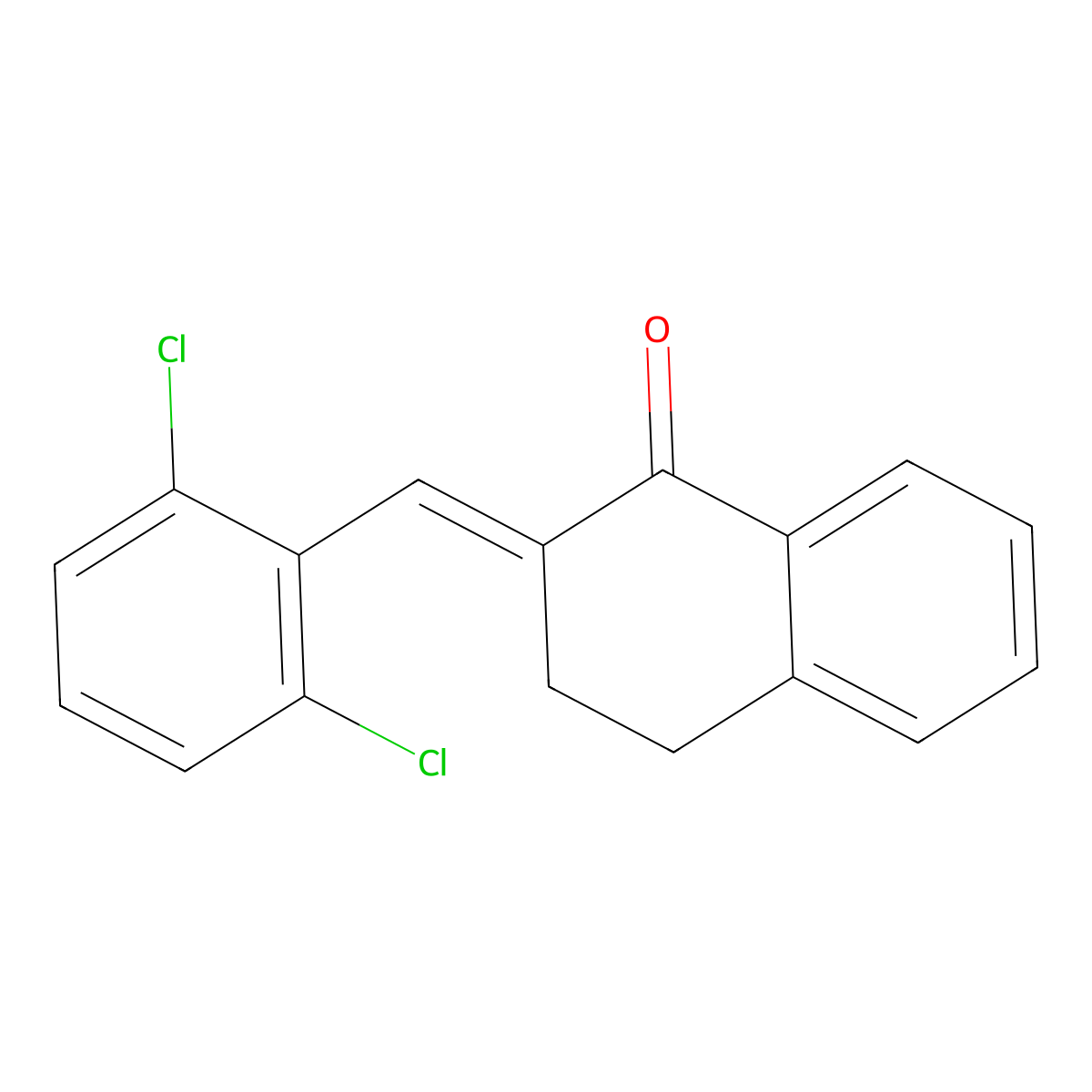 2-[(2,6-Dichlorophenyl)methylene]-3,4-dihydro-1(2H)-naphthalenone molecular structure, CAS 346670-59-5