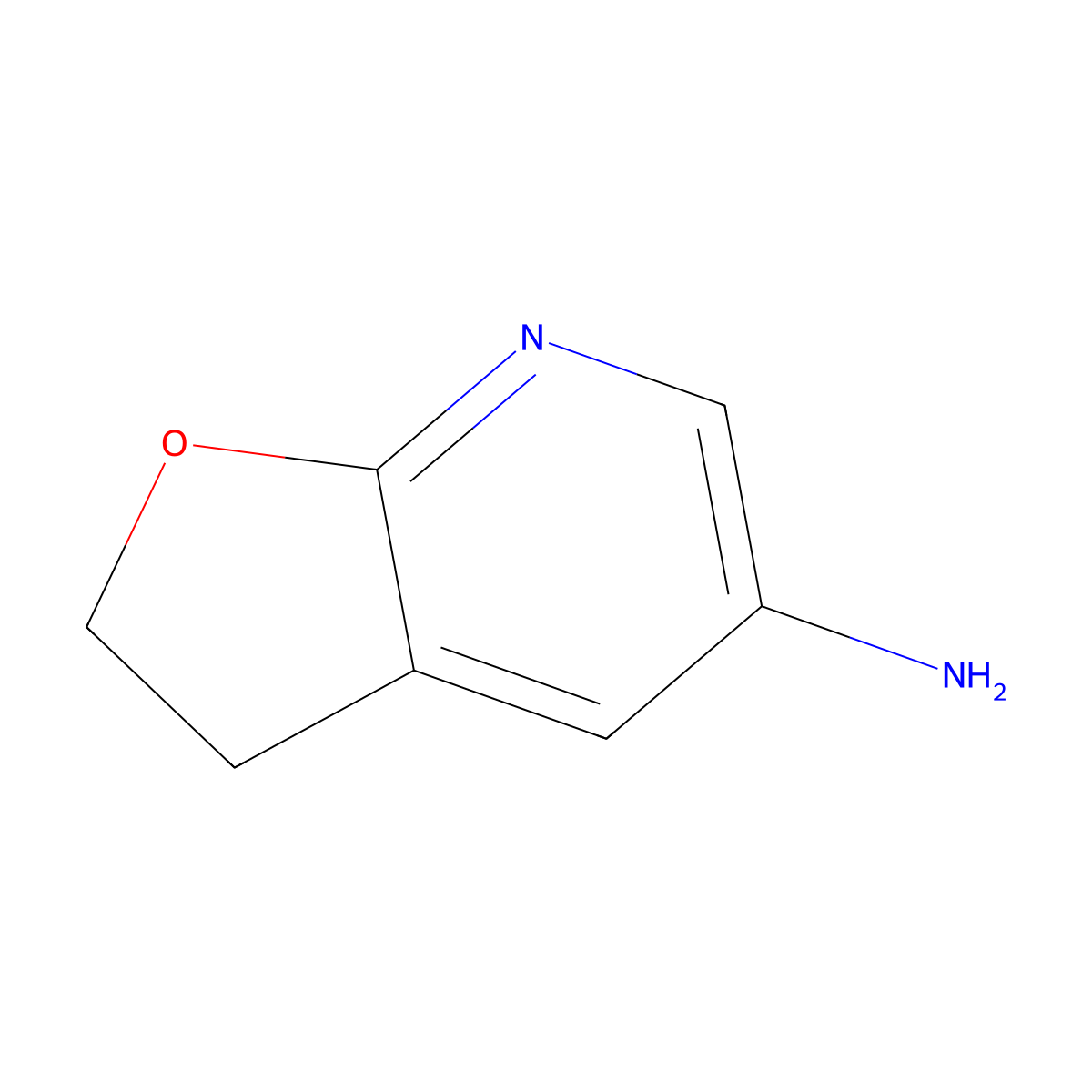 2H,3H-furo(2,3-b)pyridin-5-amine molecular structure, CAS 34668-07-0
