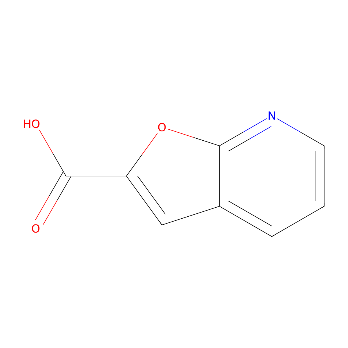 Furo(2,3-b)pyridine-2-carboxylic acid molecular structure, CAS 34668-26-3
