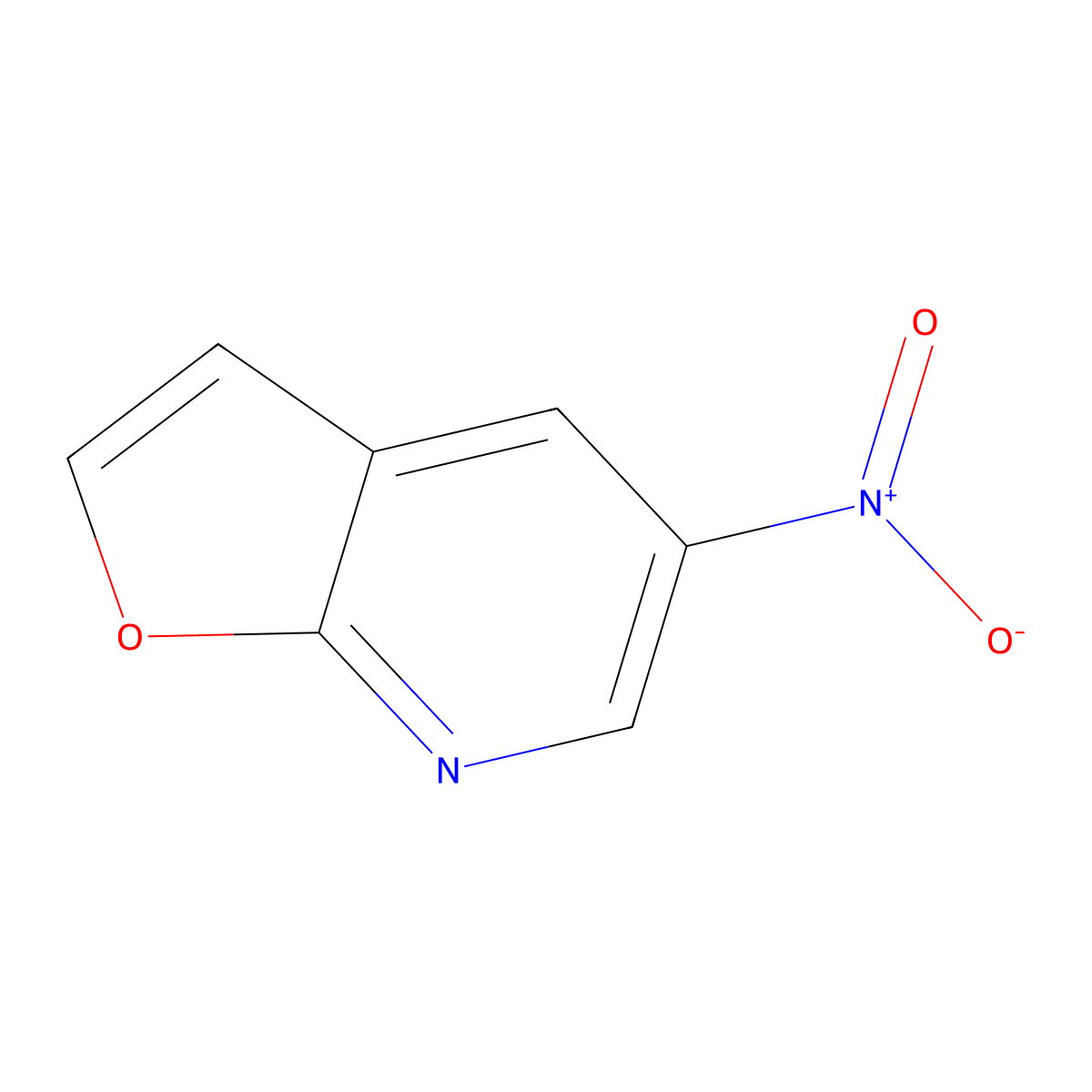 5-Nitrofuro(2,3-b)pyridine molecular structure, CAS 34668-29-6