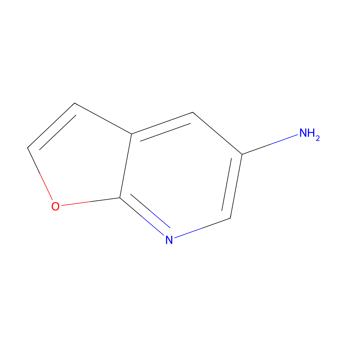 Furo[2,3-B]pyridin-5-amine molecular structure, CAS 34668-30-9