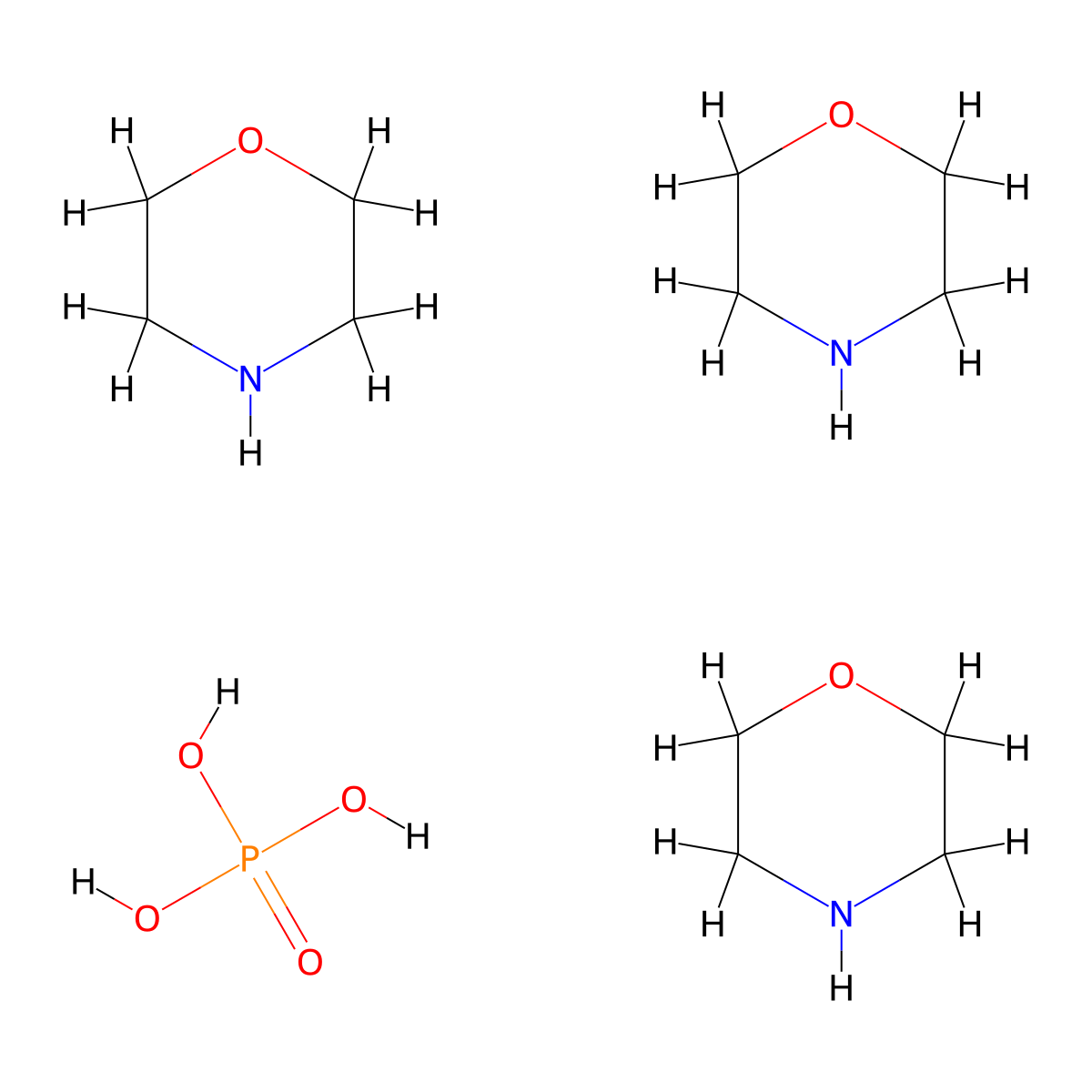 Morpholine, phosphate (3:1) molecular structure, CAS 34668-73-0