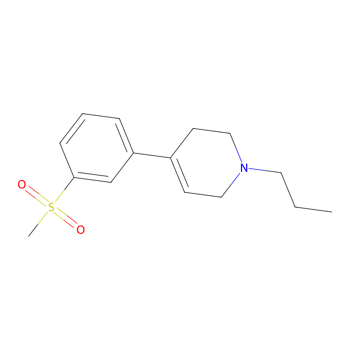 4-[3-(Methylsulfonyl)phenyl]-1-propyl-1,2,3,6-tetrahydropyridine molecular structure, CAS 346688-39-9