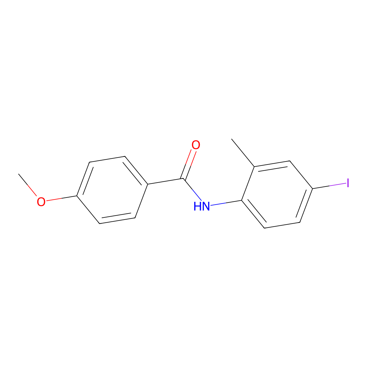 N-(4-iodo-2-methylphenyl)-4-methoxybenzamide molecular structure, CAS 346689-52-9