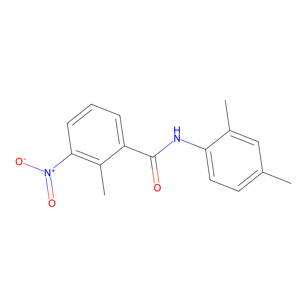 N-(2,4-dimethylphenyl)-2-methyl-3-nitrobenzamide molecular structure, CAS 346689-60-9