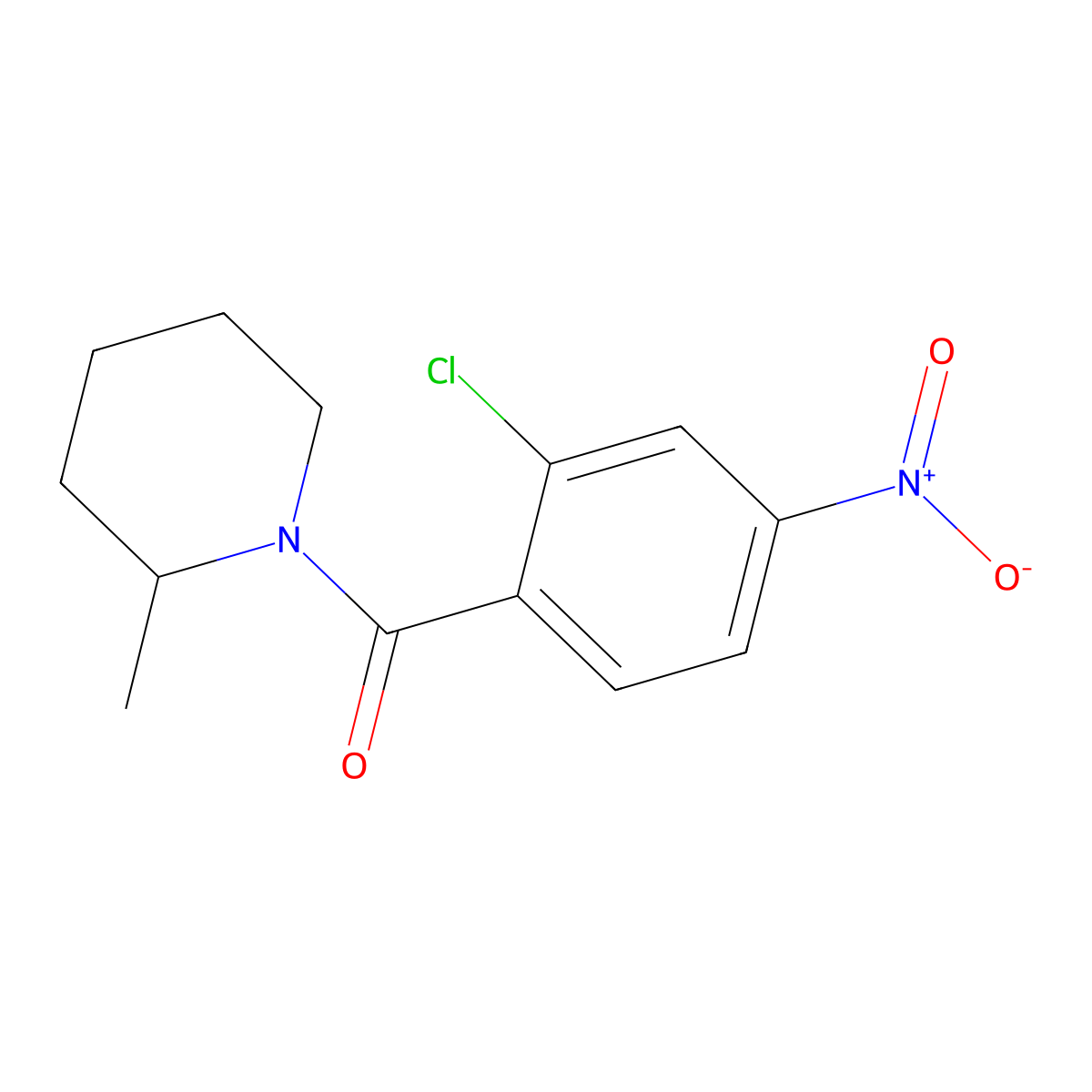 (2-Chloro-4-nitrophenyl)(2-methylpiperidin-1-yl)methanone molecular structure, CAS 346689-64-3