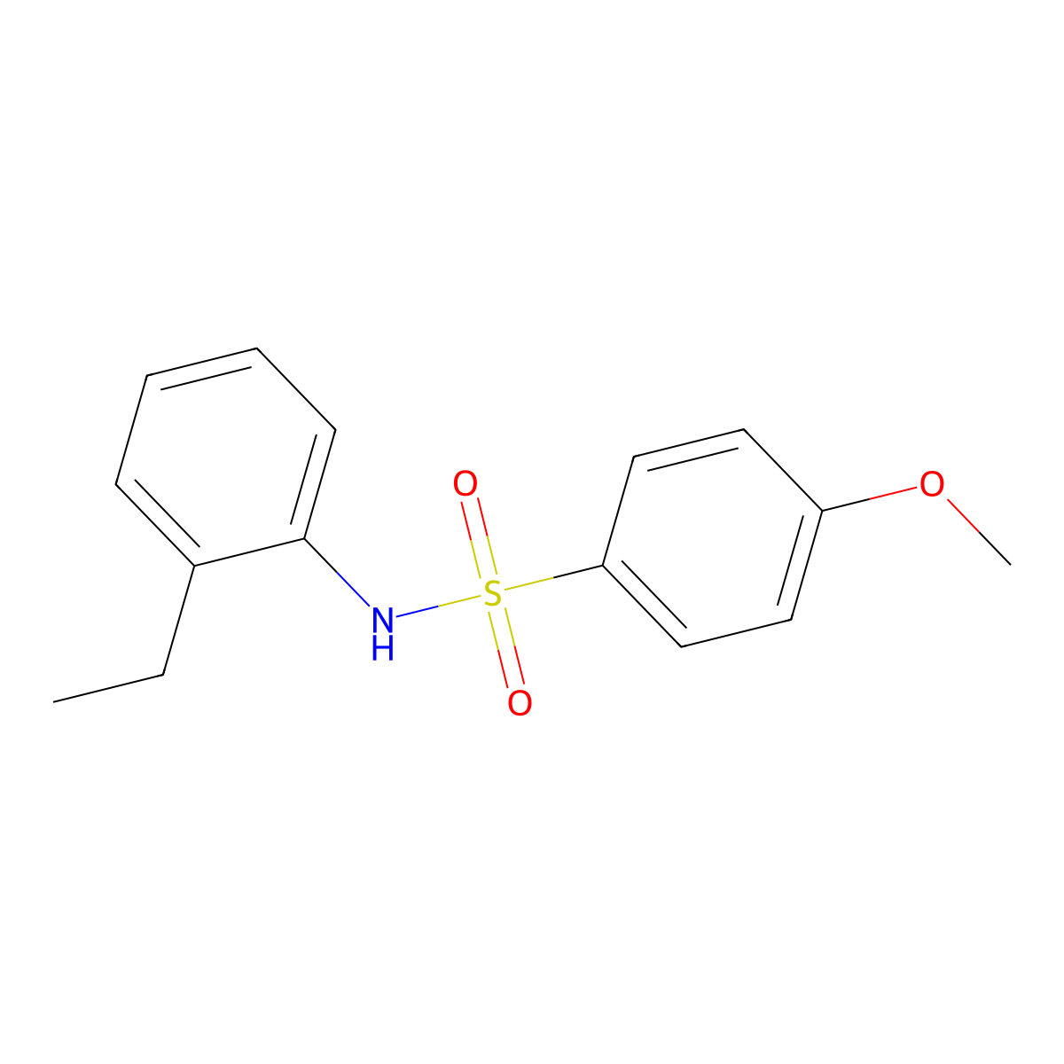 N-(2-ethylphenyl)-4-methoxybenzenesulfonamide molecular structure, CAS 346689-82-5