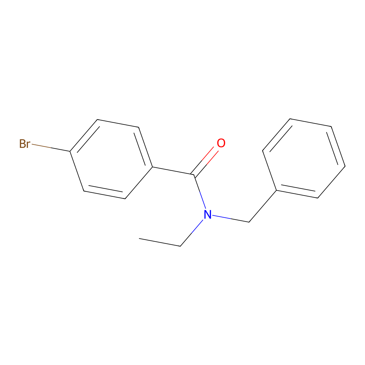 N-benzyl-4-bromo-N-ethylbenzamide molecular structure, CAS 346690-25-3
