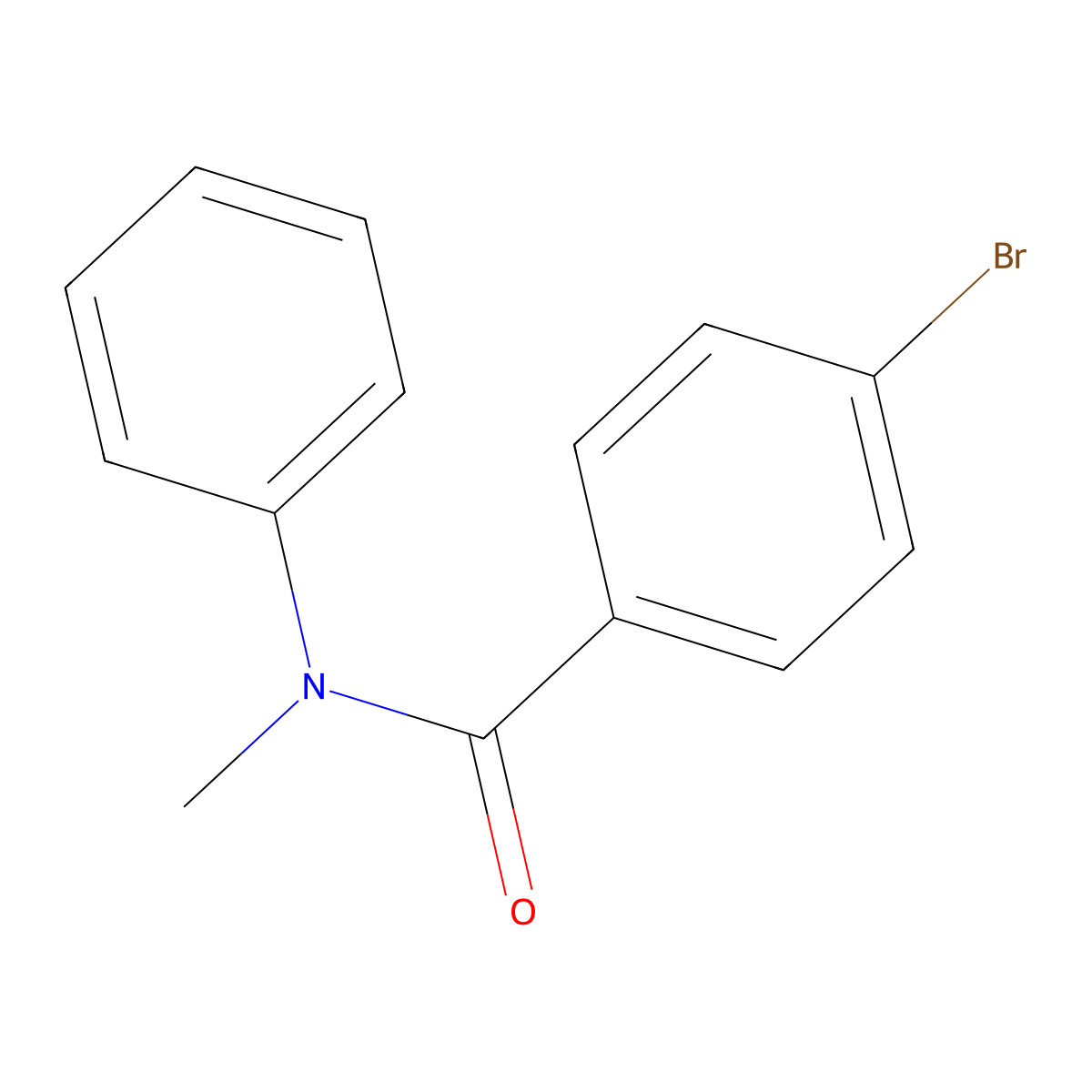 4-bromo-N-methyl-N-phenylbenzamide molecular structure, CAS 346690-27-5