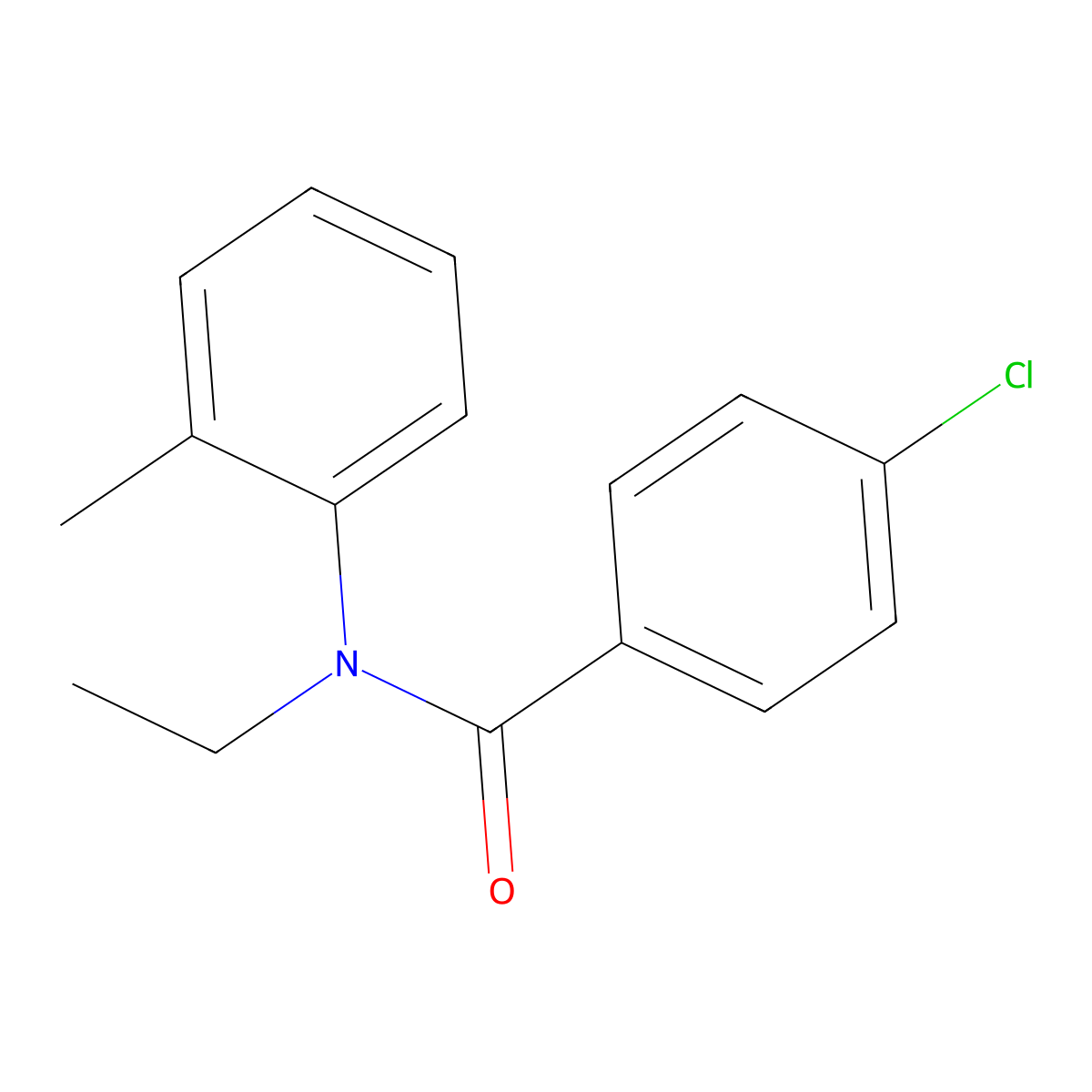 4-Chloro-N-ethyl-N-(2-methylphenyl)benzamide molecular structure, CAS 346690-49-1