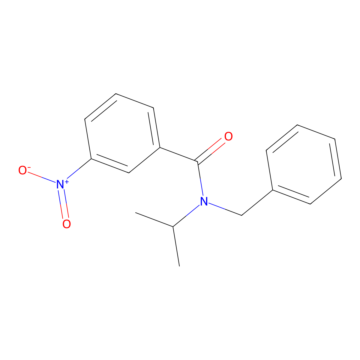 N-benzyl-3-nitro-N-propan-2-ylbenzamide molecular structure, CAS 346690-54-8