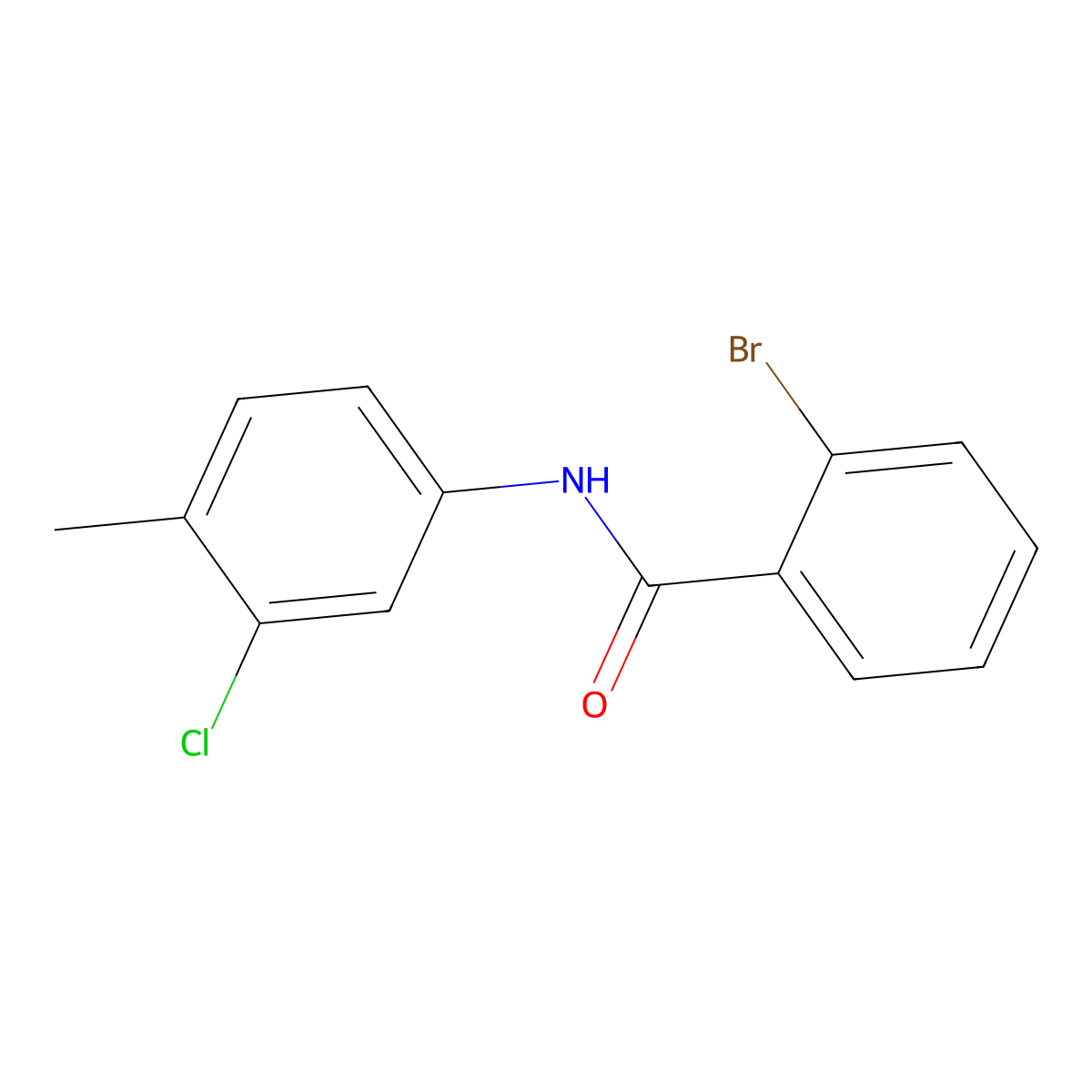 2-bromo-N-(3-chloro-4-methylphenyl)benzamide molecular structure, CAS 346690-87-7