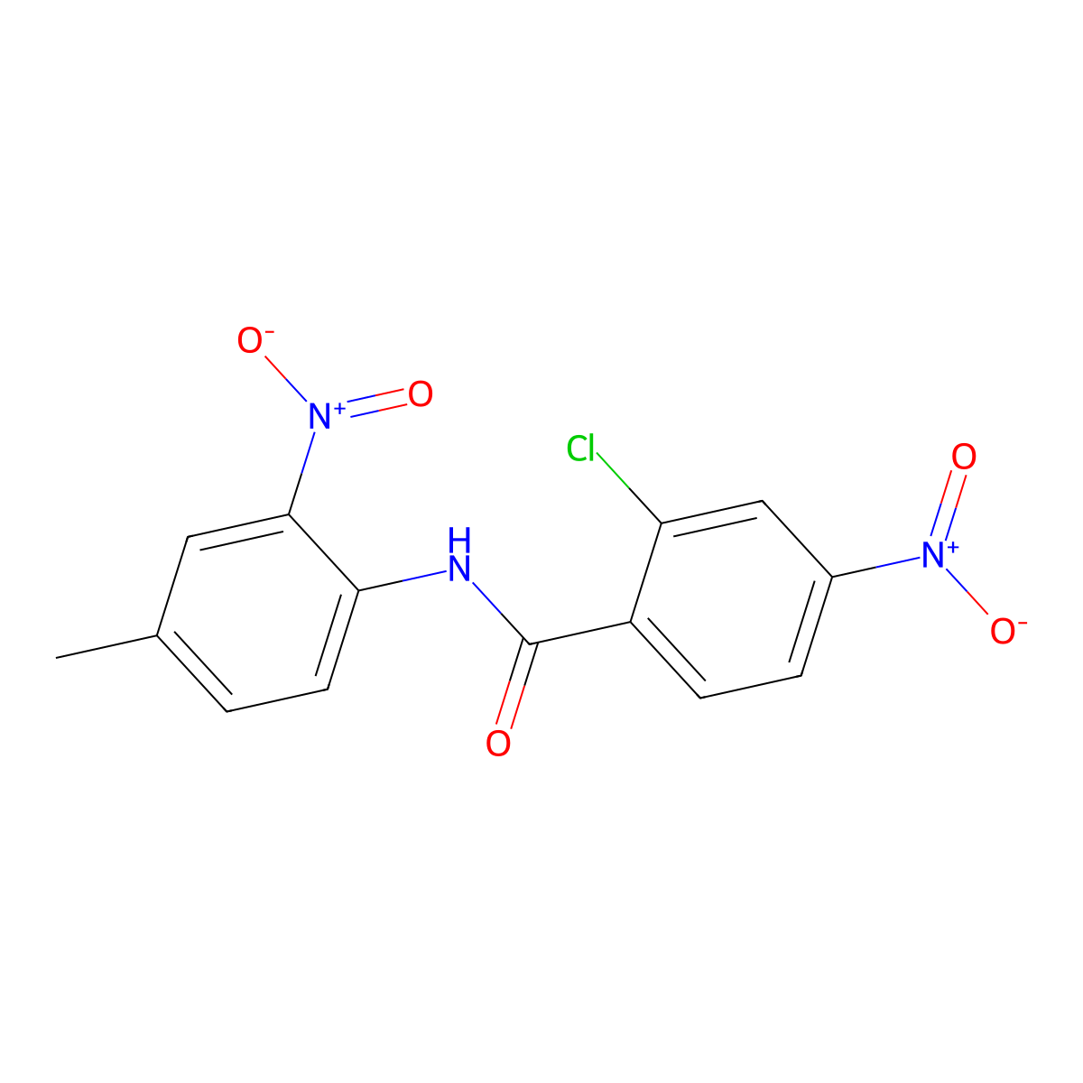 2-chloro-N-(4-methyl-2-nitrophenyl)-4-nitrobenzamide molecular structure, CAS 346691-09-6
