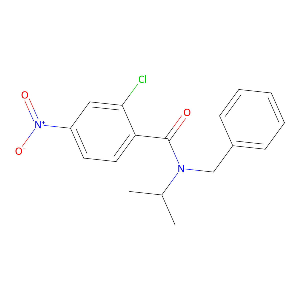 N-Benzyl-2-chloro-N-isopropyl-4-nitrobenzamide molecular structure, CAS 346691-10-9