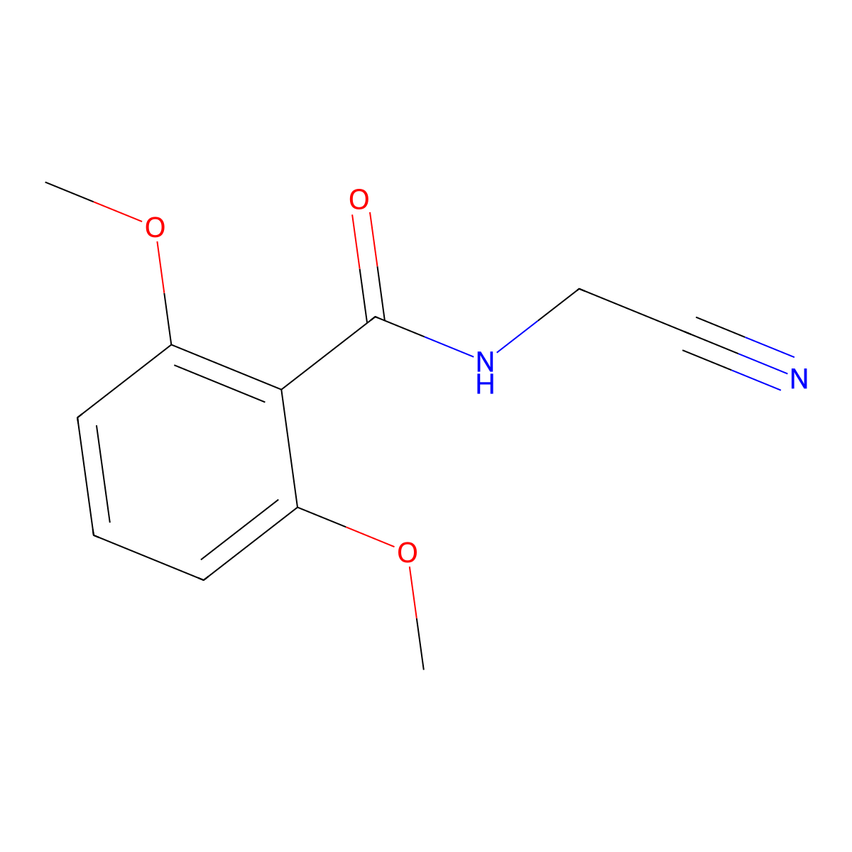 N-(cyanomethyl)-2,6-dimethoxybenzamide molecular structure, CAS 346691-21-2