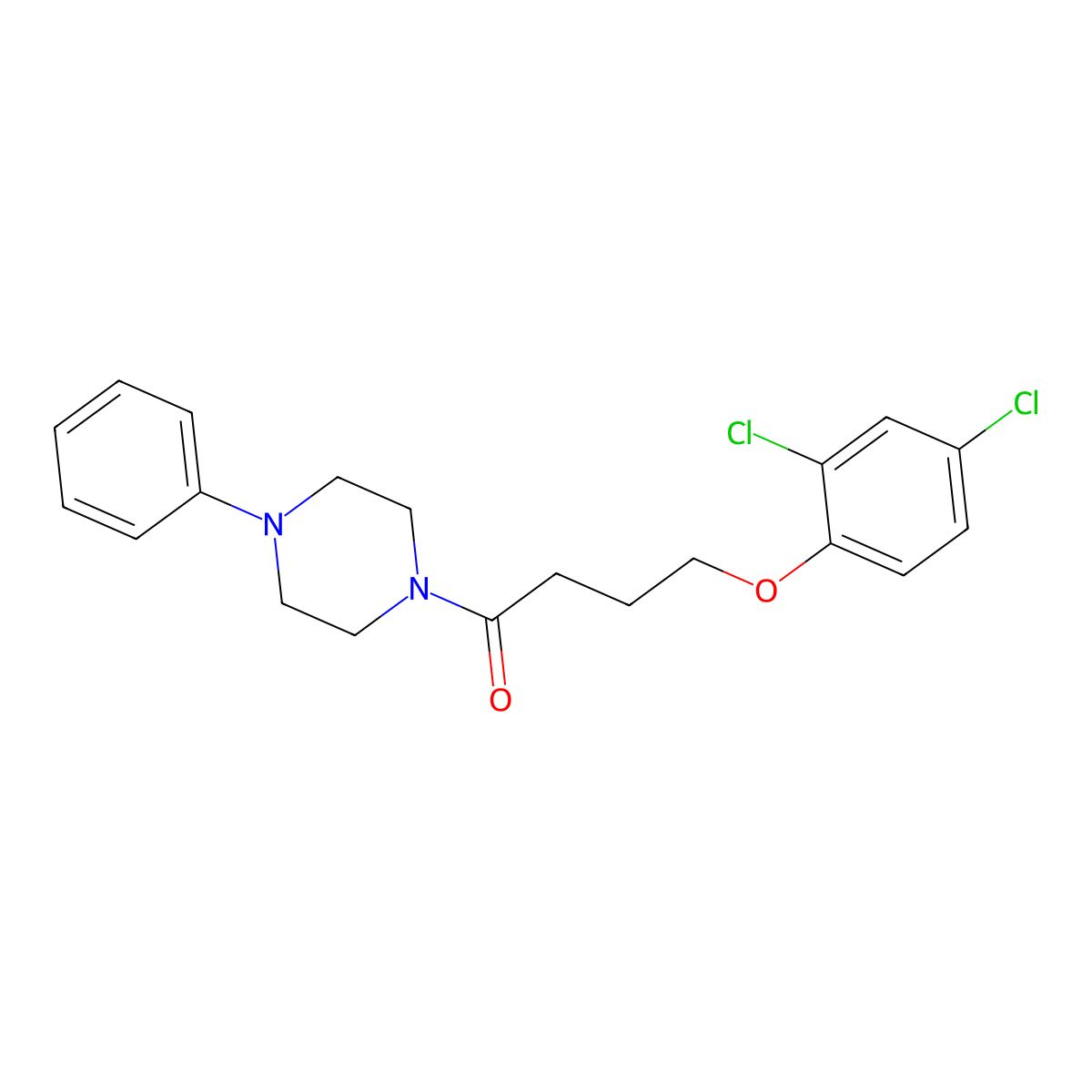 4-(2,4-Dichlorophenoxy)-1-(4-phenylpiperazin-1-yl)butan-1-one molecular structure, CAS 346691-26-7