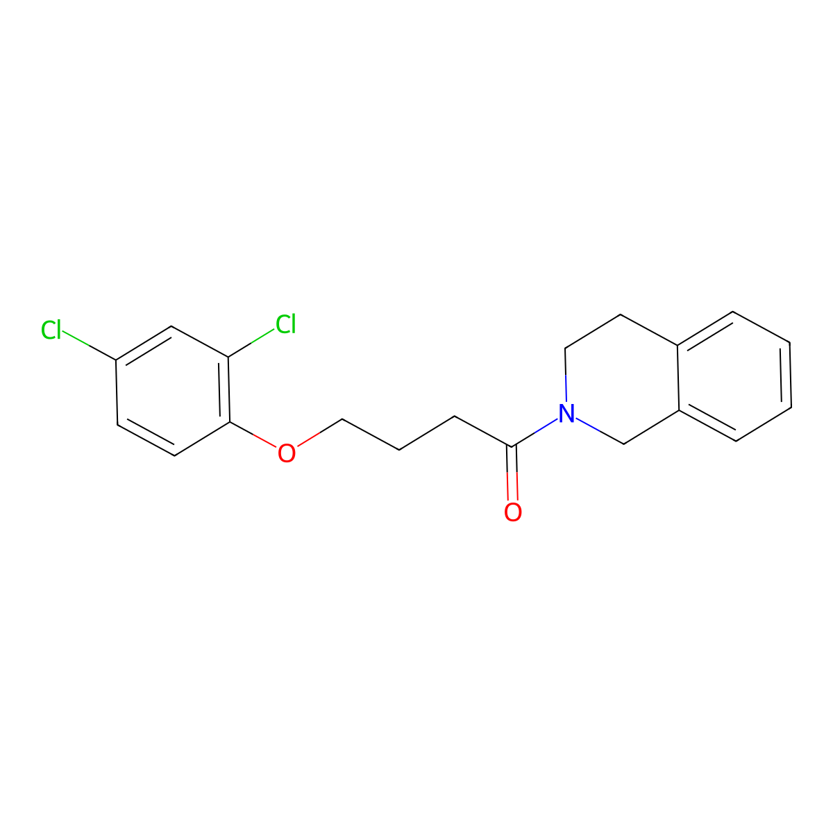 4-(2,4-dichlorophenoxy)-1-(3,4-dihydro-1H-isoquinolin-2-yl)butan-1-one molecular structure, CAS 346691-31-4