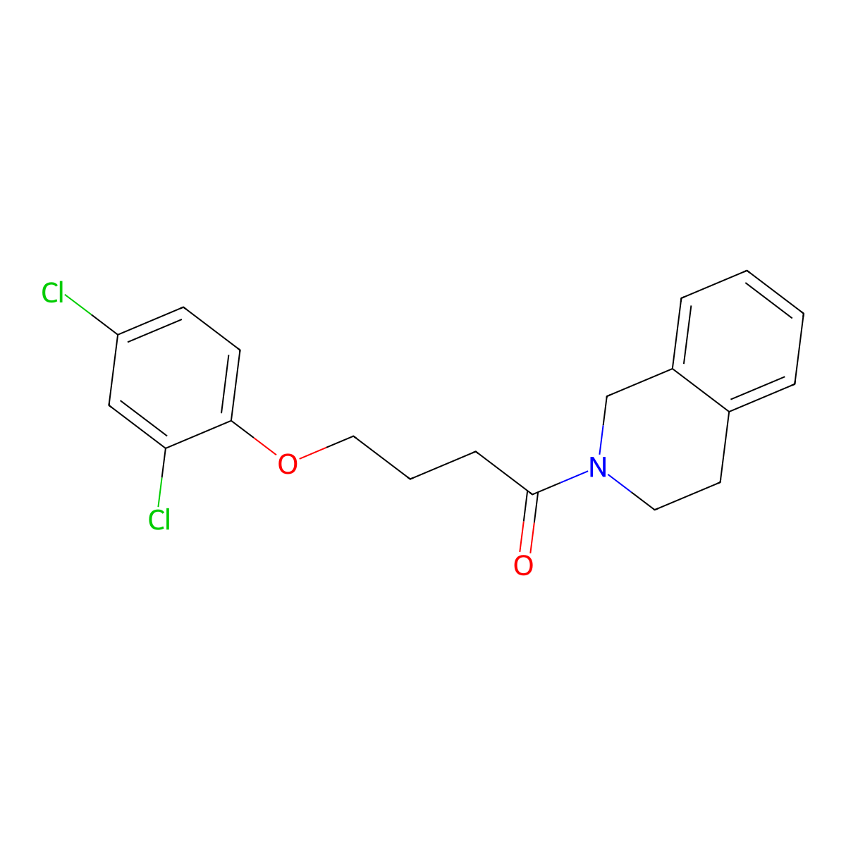 4-(2,4-dichlorophenoxy)-1-(3,4-dihydro-1H-isoquinolin-2-yl)butan-1-one molecular structure, CAS 346691-31-4