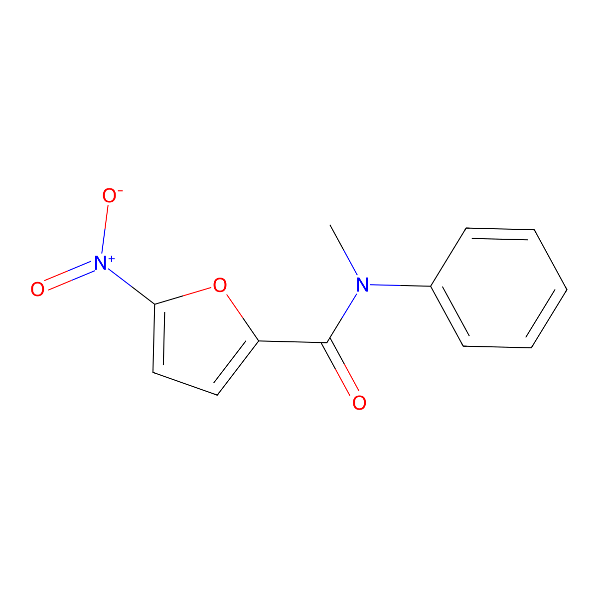 N-methyl-5-nitro-N-phenylfuran-2-carboxamide molecular structure, CAS 346691-37-0