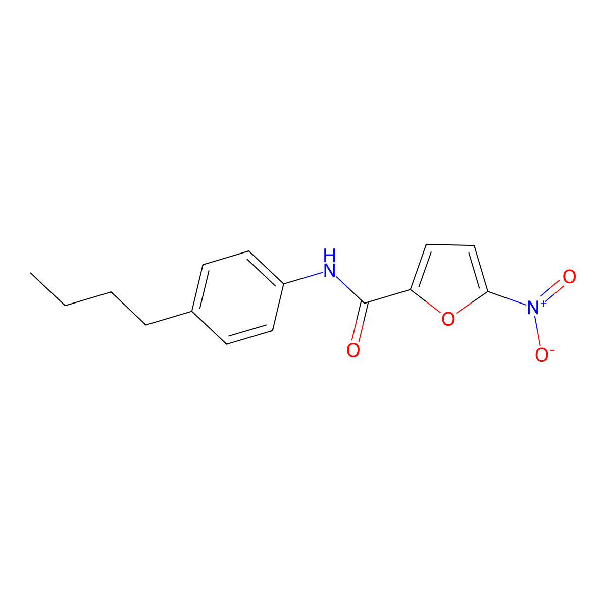 N-(4-butylphenyl)-5-nitrofuran-2-carboxamide molecular structure, CAS 346691-38-1