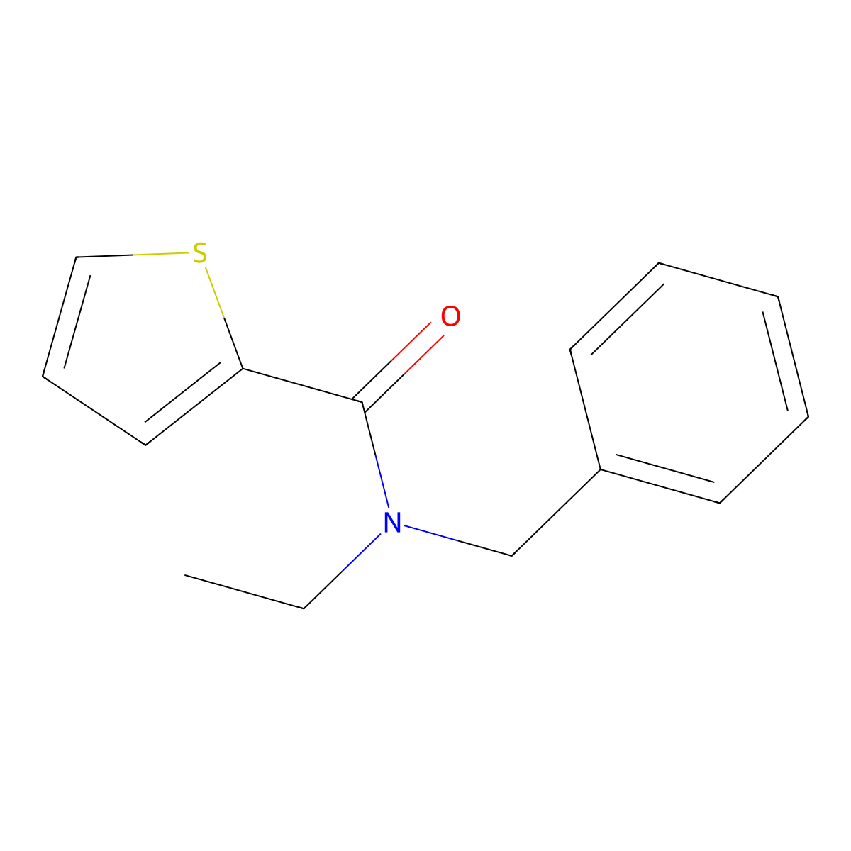 N-benzyl-N-ethylthiophene-2-carboxamide molecular structure, CAS 346691-41-6