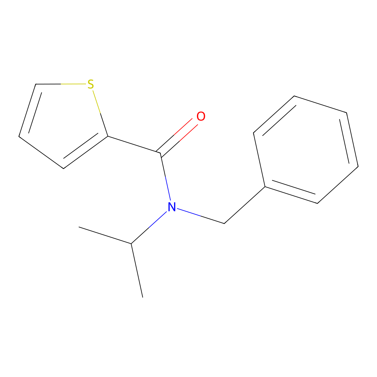N-benzyl-N-(propan-2-yl)thiophene-2-carboxamide molecular structure, CAS 346691-42-7