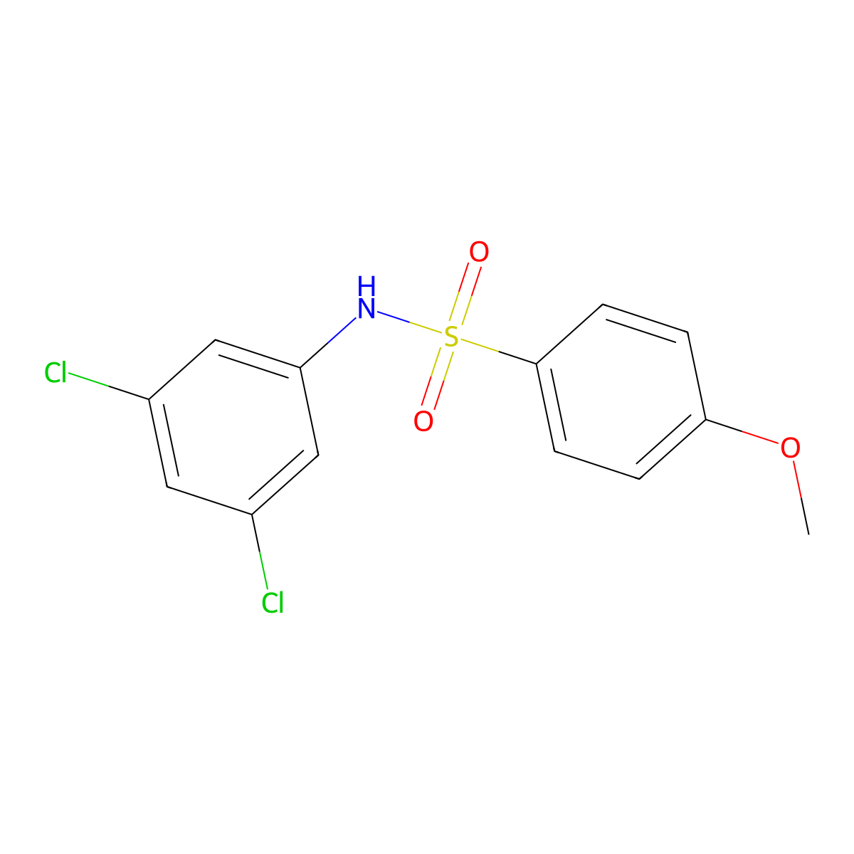 N-(3,5-dichlorophenyl)-4-methoxybenzenesulfonamide molecular structure, CAS 346691-56-3