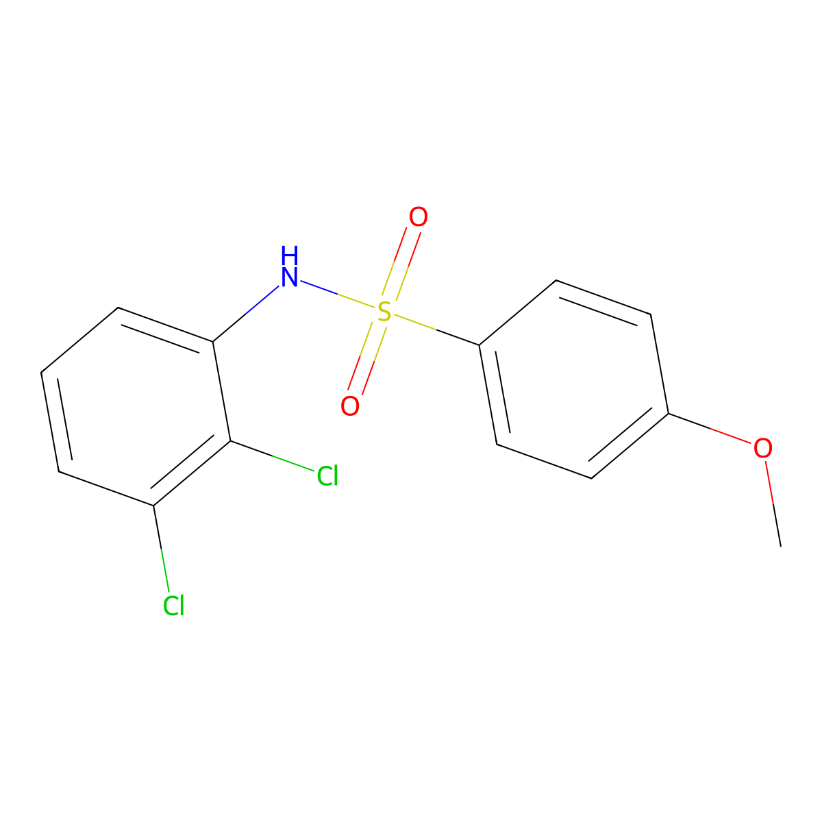 N-(2,3-dichlorophenyl)-4-methoxybenzenesulfonamide molecular structure, CAS 346691-59-6