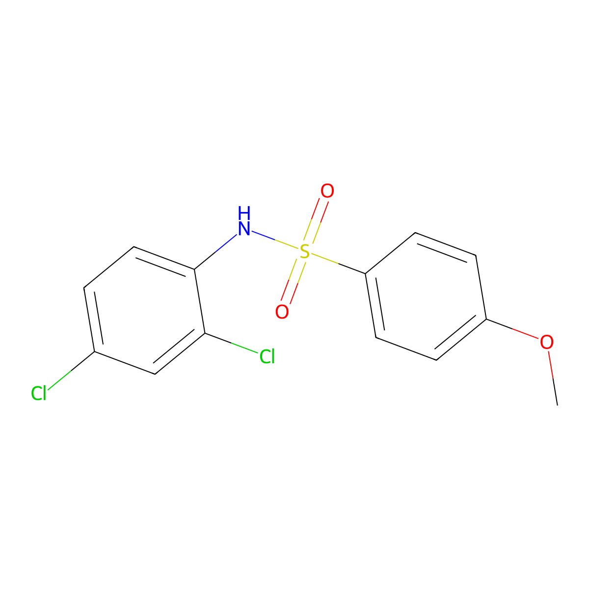N-(2,4-dichlorophenyl)-4-methoxybenzenesulfonamide molecular structure, CAS 346691-60-9