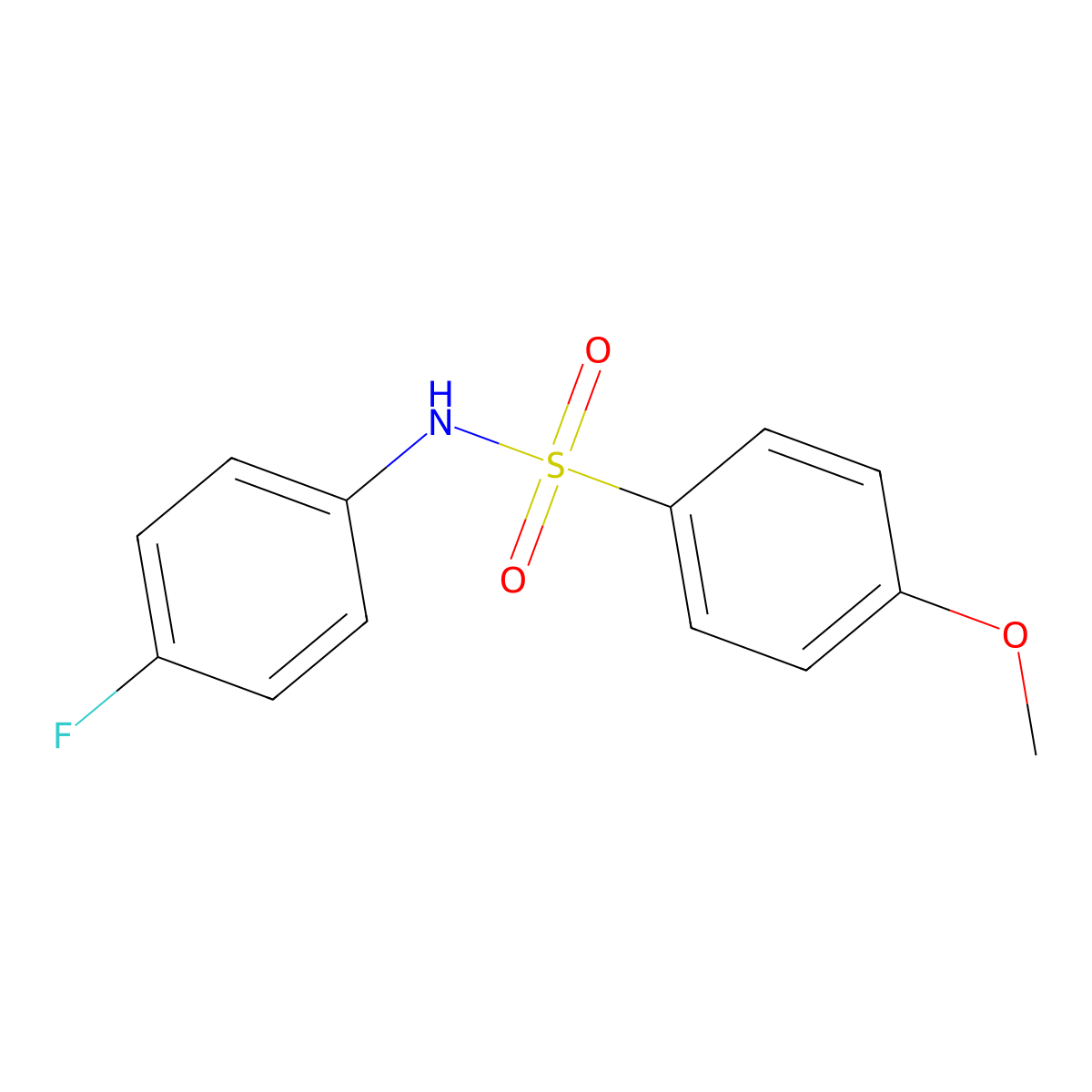 N-(4-fluorophenyl)-4-methoxybenzenesulfonamide molecular structure, CAS 346691-61-0