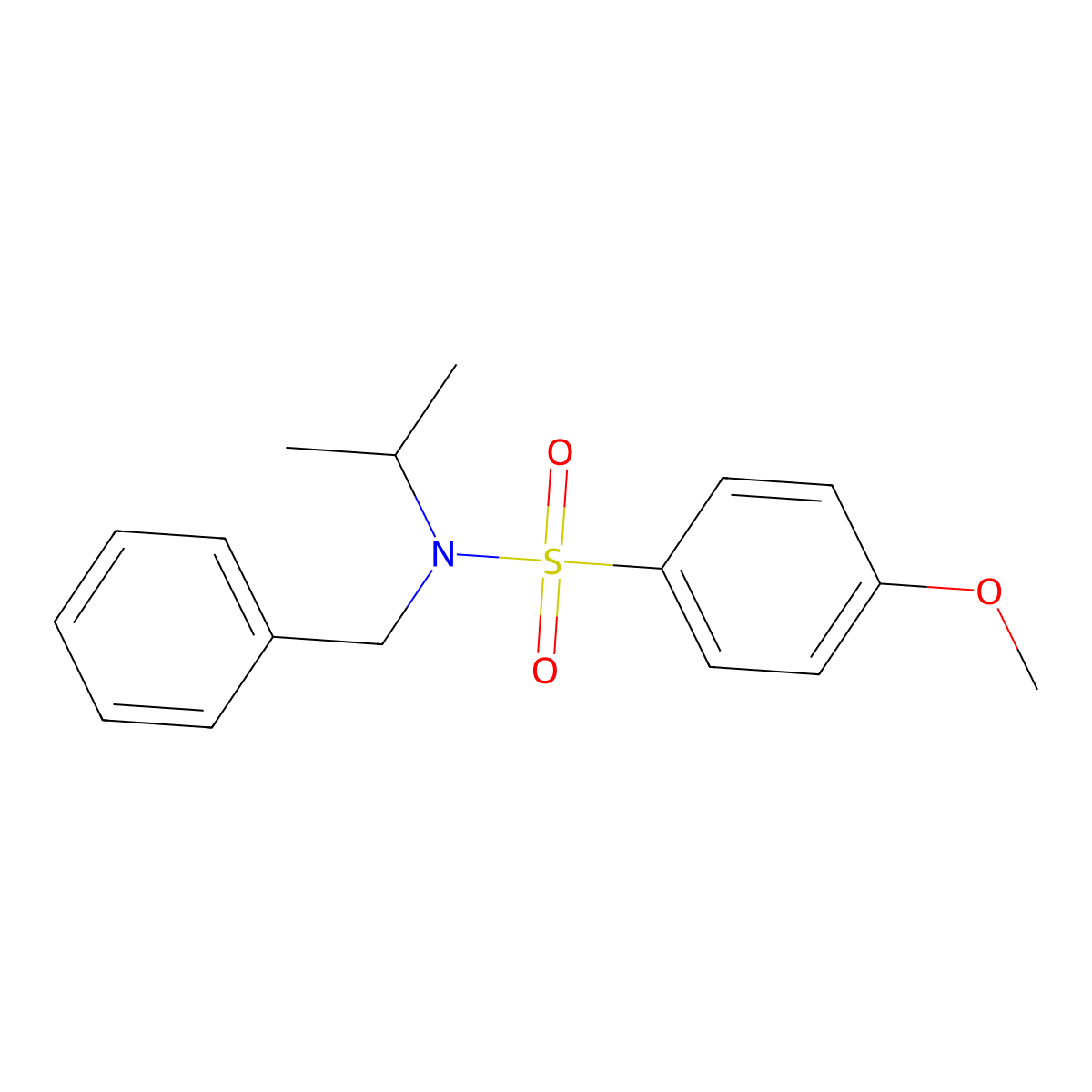 N-benzyl-4-methoxy-N-propan-2-ylbenzenesulfonamide molecular structure, CAS 346691-63-2
