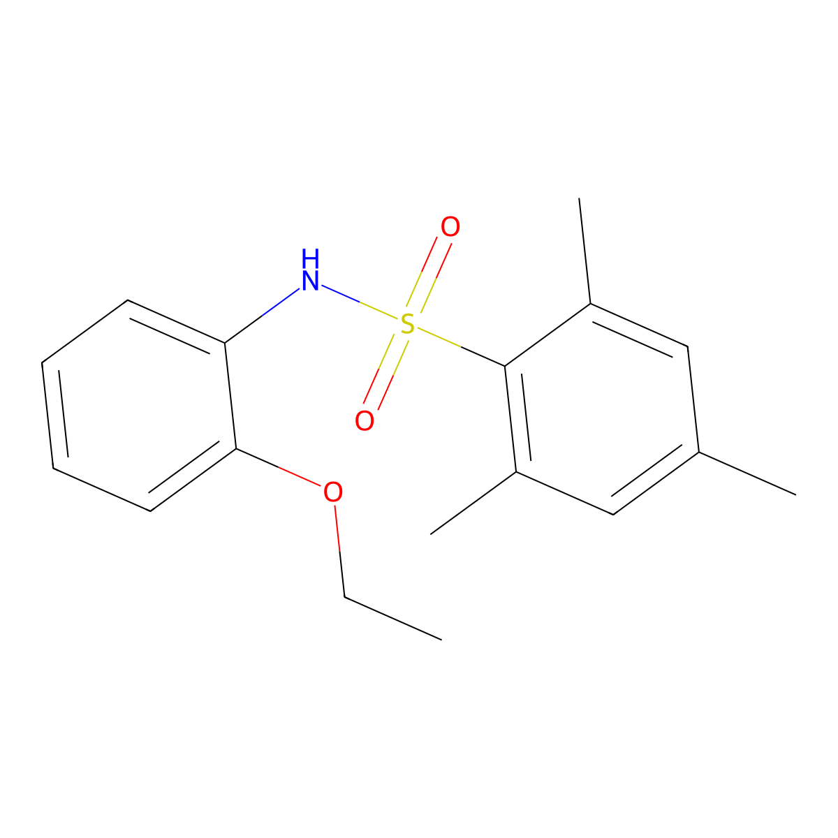 N-(2-ethoxyphenyl)-2,4,6-trimethylbenzenesulfonamide molecular structure, CAS 346691-83-6
