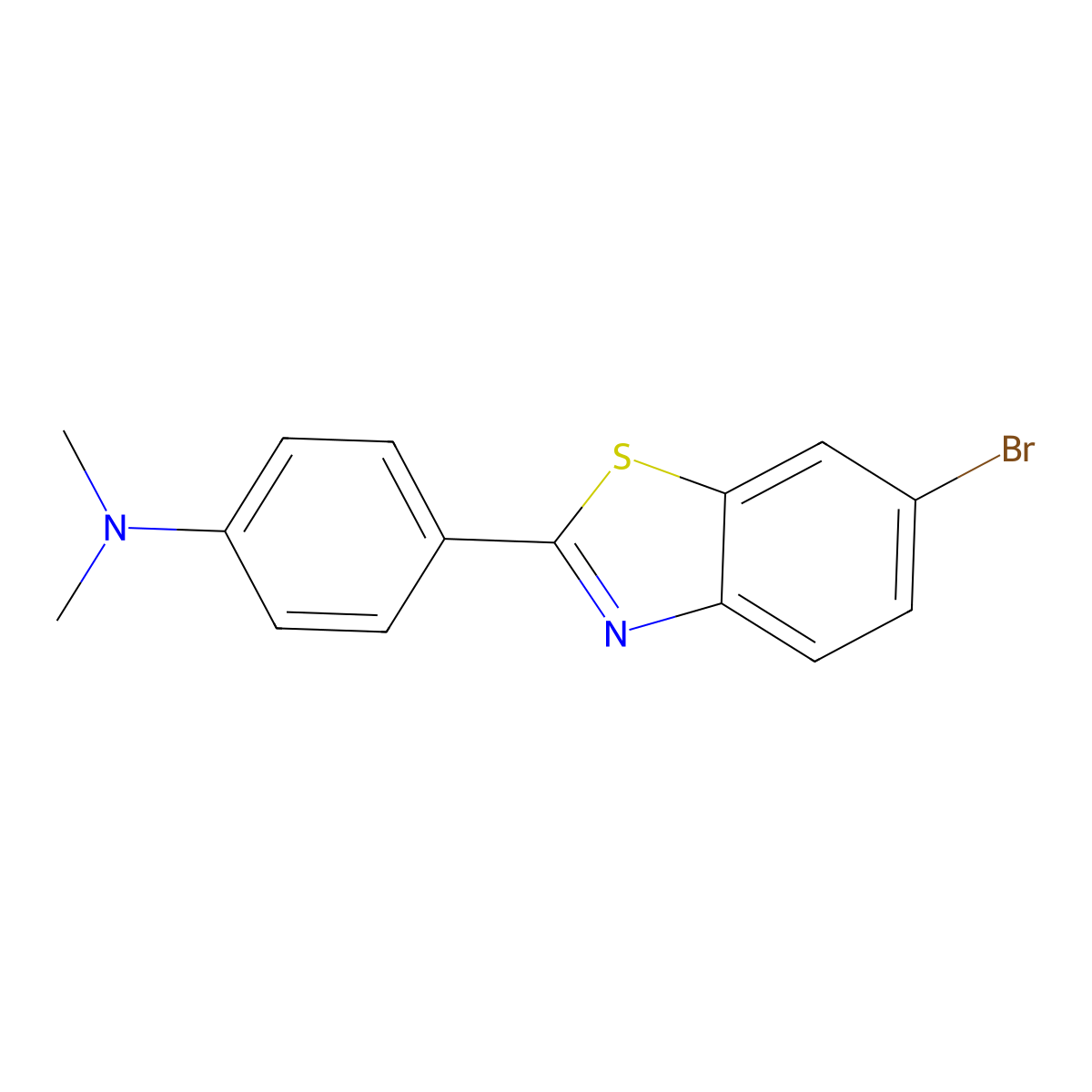 4-(6-bromo-1,3-benzothiazol-2-yl)-N,N-dimethylaniline molecular structure, CAS 346691-88-1