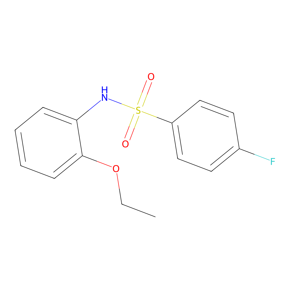 N-(2-ethoxyphenyl)-4-fluorobenzenesulfonamide molecular structure, CAS 346692-01-1