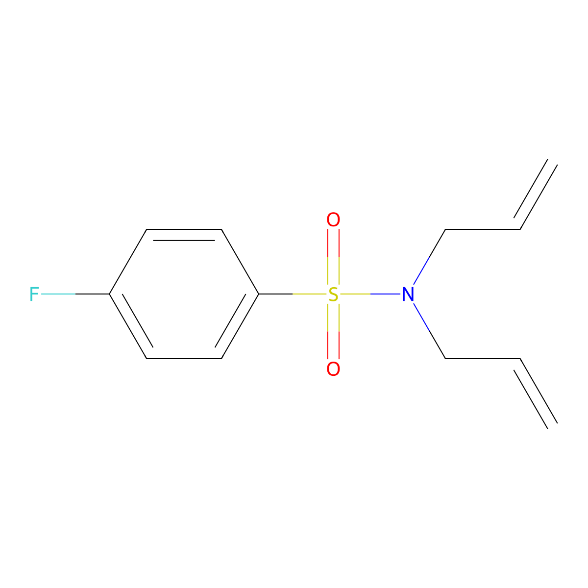N,N-diallyl-4-fluorobenzenesulfonamide molecular structure, CAS 346692-05-5