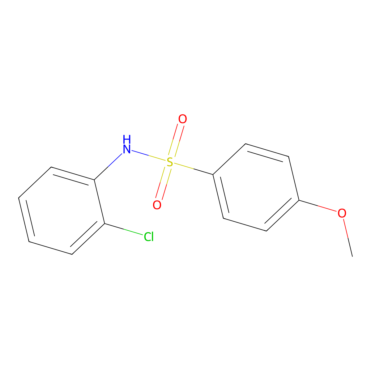 N-(2-chlorophenyl)-4-methoxybenzenesulfonamide molecular structure, CAS 346692-16-8