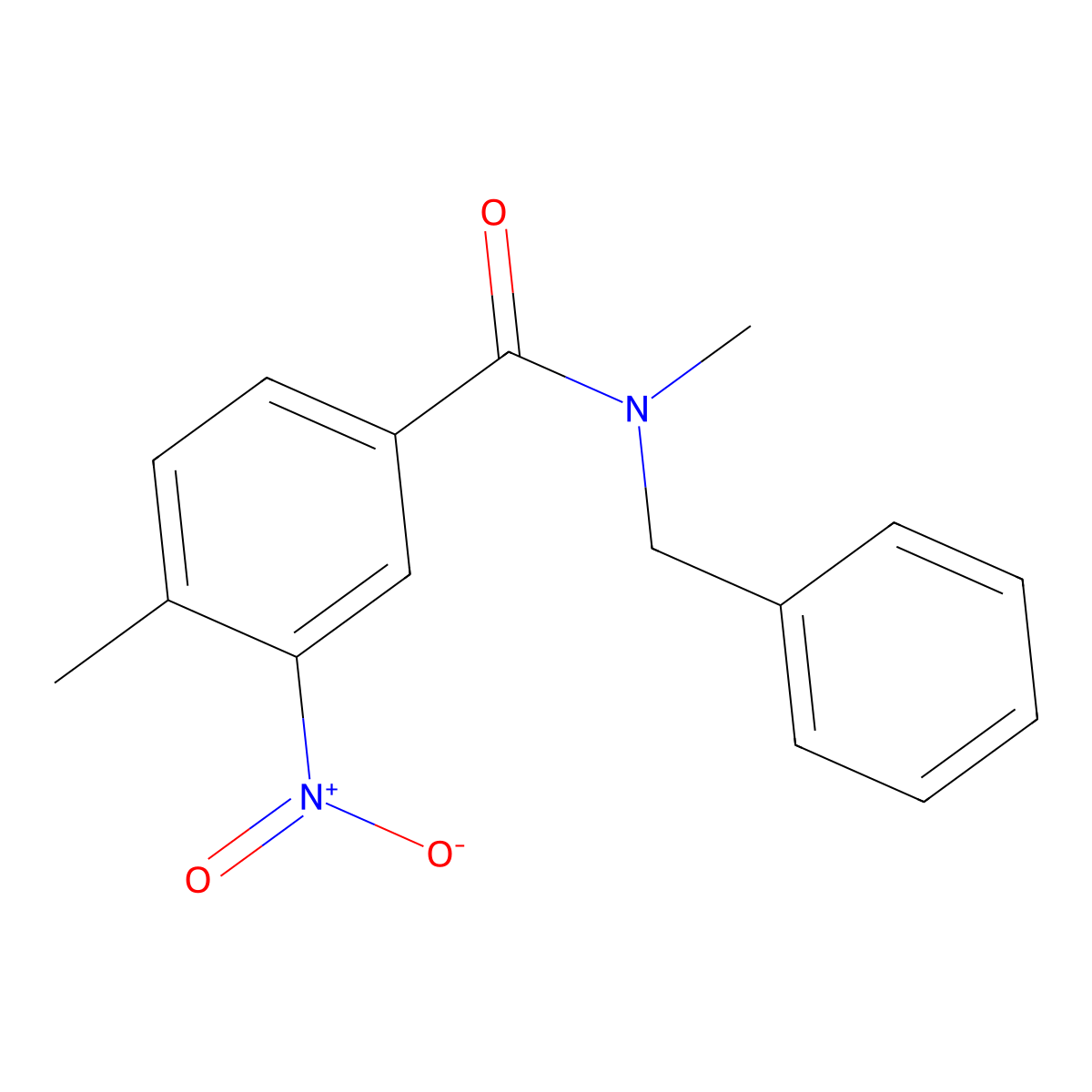 N-benzyl-N,4-dimethyl-3-nitrobenzamide molecular structure, CAS 346692-23-7