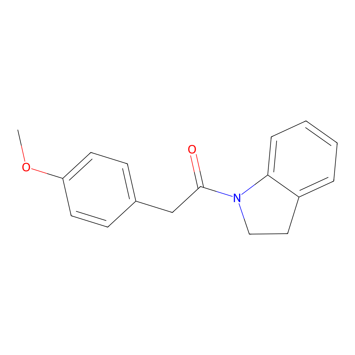 1-(2,3-Dihydroindol-1-yl)-2-(4-methoxyphenyl)ethanone molecular structure, CAS 346692-24-8