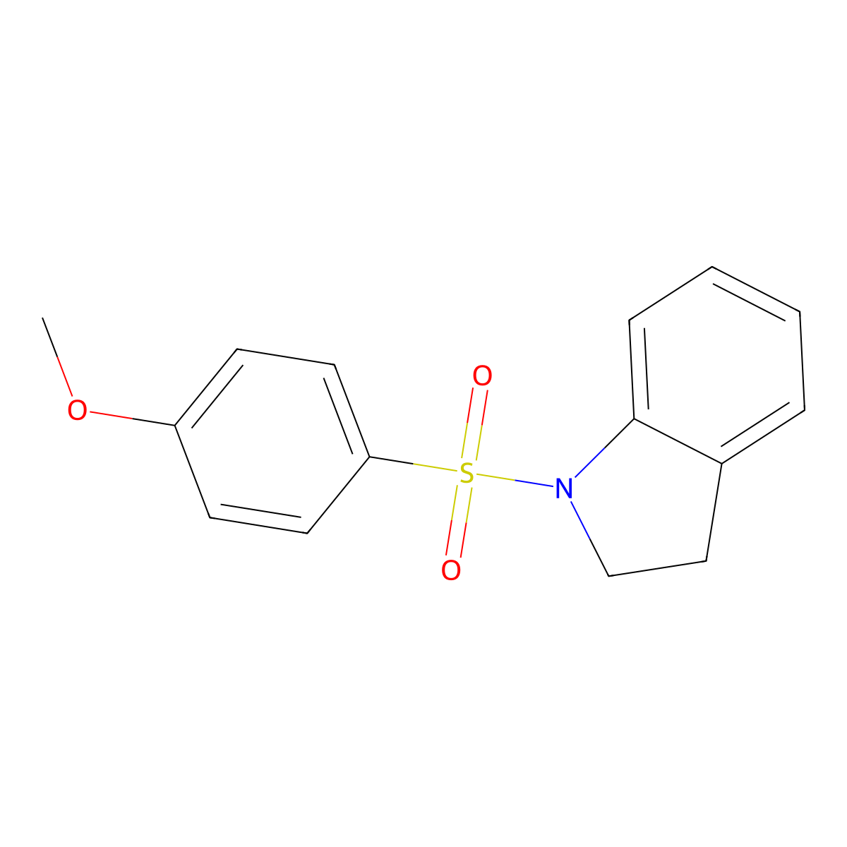 [(4-Methoxyphenyl)sulfonyl]indoline molecular structure, CAS 346692-28-2