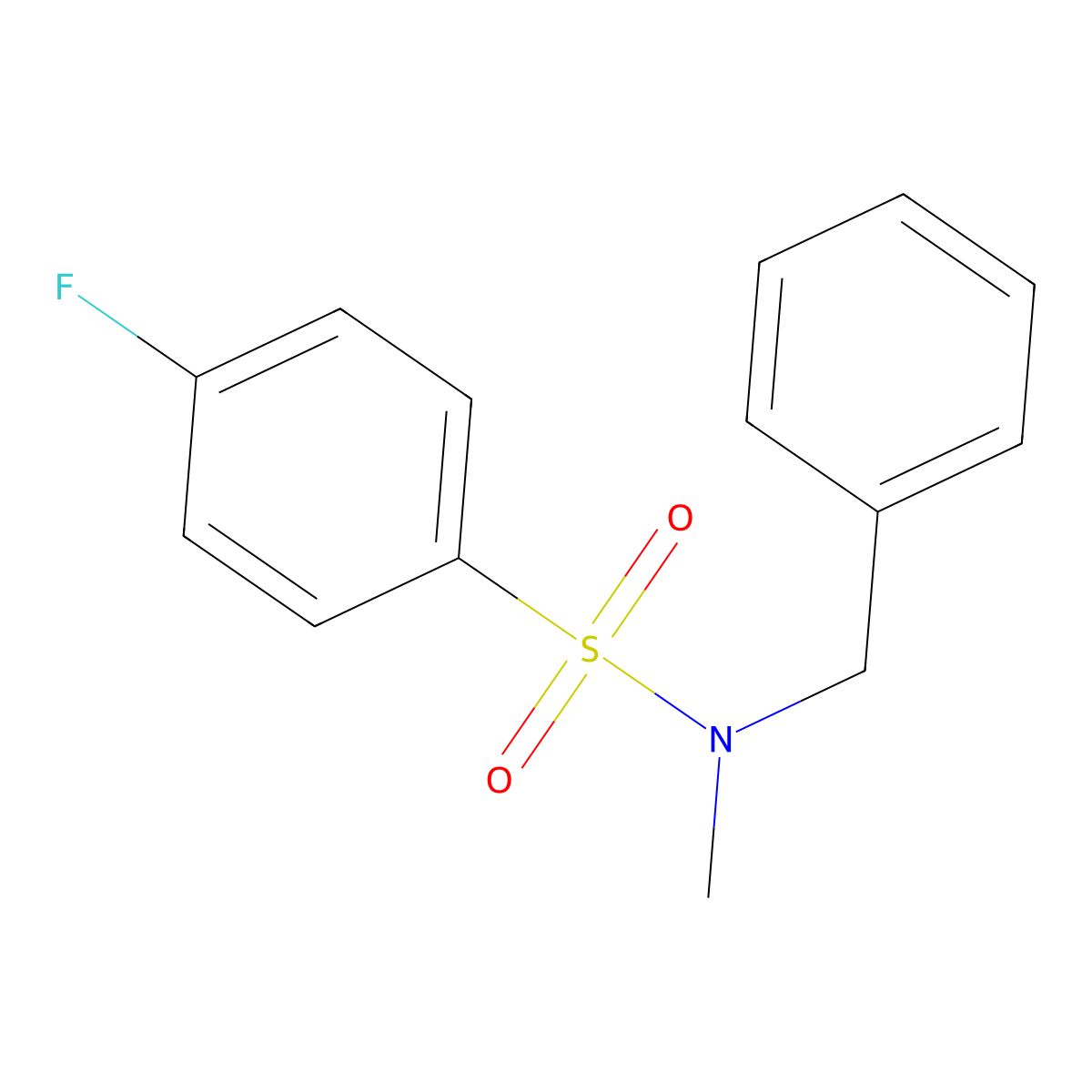 N-benzyl-4-fluoro-N-methylbenzenesulfonamide molecular structure, CAS 346692-36-2