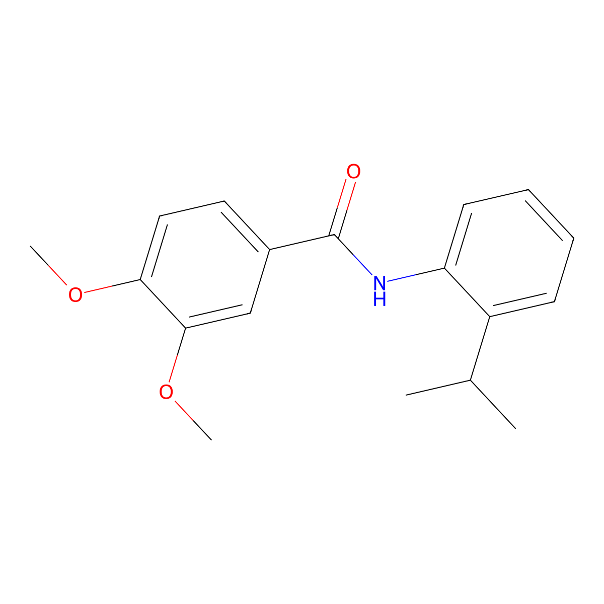 3,4-dimethoxy-N-[2-(propan-2-yl)phenyl]benzamide molecular structure, CAS 346692-47-5