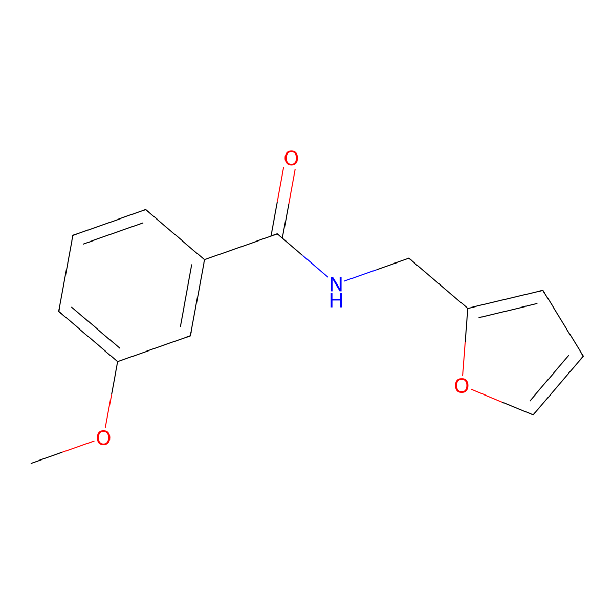 N-(furan-2-ylmethyl)-3-methoxybenzamide molecular structure, CAS 346692-64-6